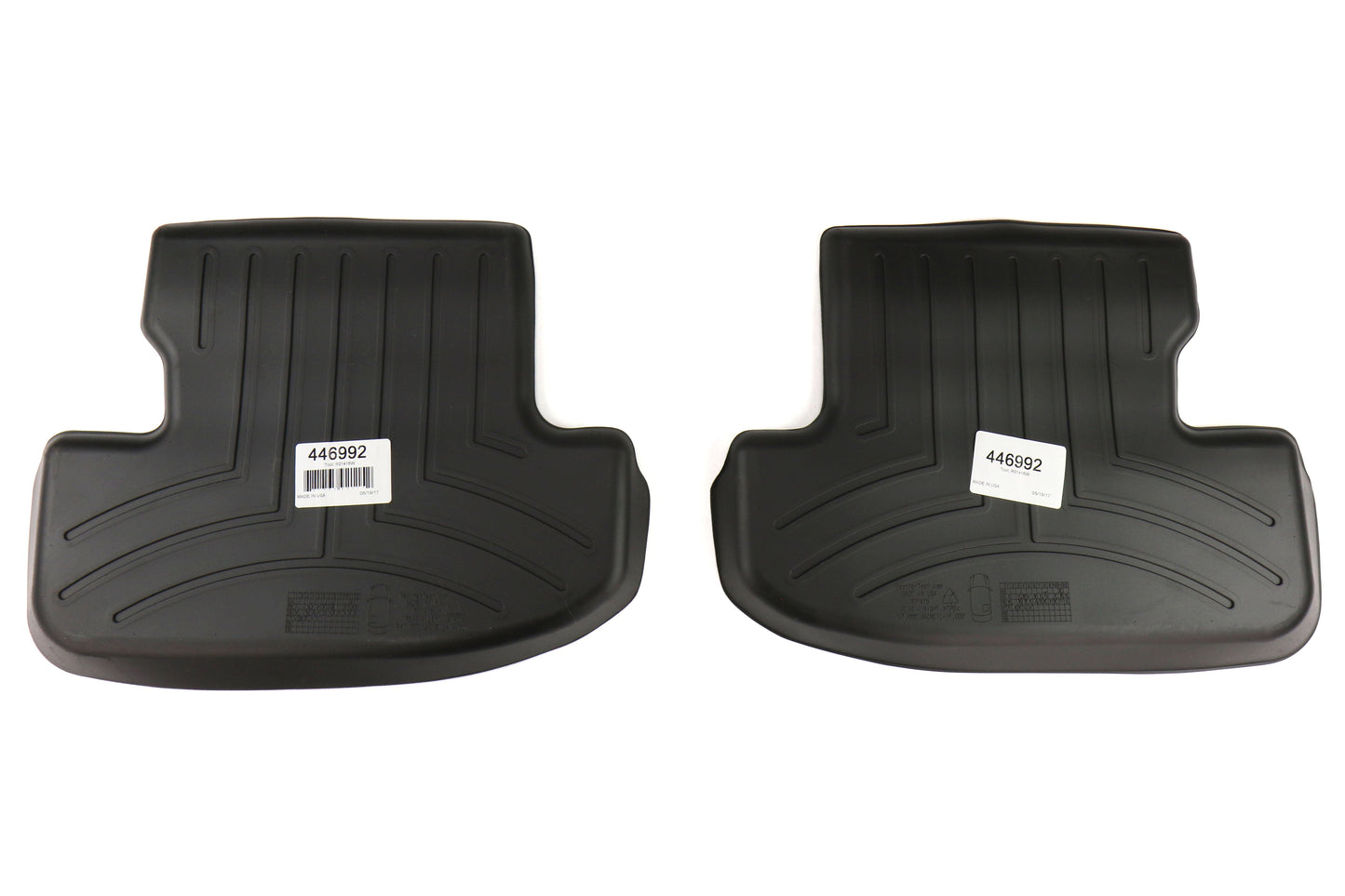 Weathertech Rear Floorliner Set Black - 2015-2017 Ford Mustang