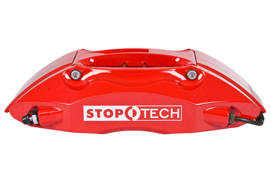 Stoptech ST-40 Big Brake Kit Front 332mm Red Zinc Drilled Rotors - 2004 Subaru STI