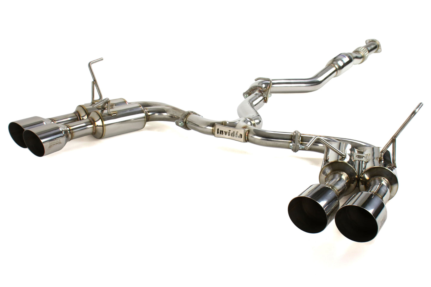 Invidia Gemini R400 Single Layer Cat Back Exhaust - Stainless Steel Tips - 2011-2014 Subaru WRX / 2011-2014 STI