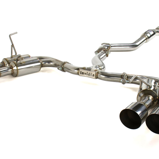 Invidia Gemini R400 Single Layer Cat Back Exhaust - Stainless Steel Tips - 2011-2014 Subaru WRX / 2011-2014 STI