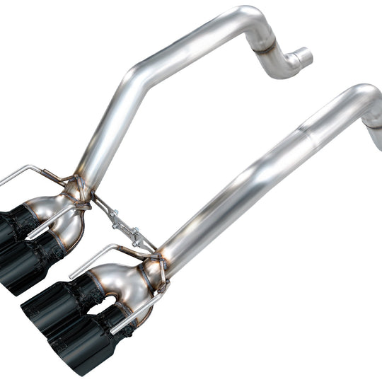 AWE Track Edition Axleback Exhaust for C6 Chevrolet Corvette 6.0L (2005-2007) and 6.2L (2008) - Diamond Black Tips
