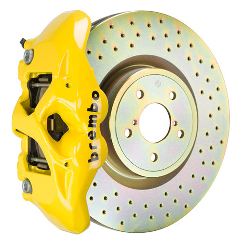 Brembo GT Systems Monobloc 4 Piston 326mm Cross Drilled Yellow - 2013-2021 Scion FR-S / Subaru BRZ / Toyota 86