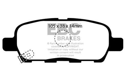 EBC 07-08 Infiniti G35 3.5 Sport Bluestuff Rear Brake Pads