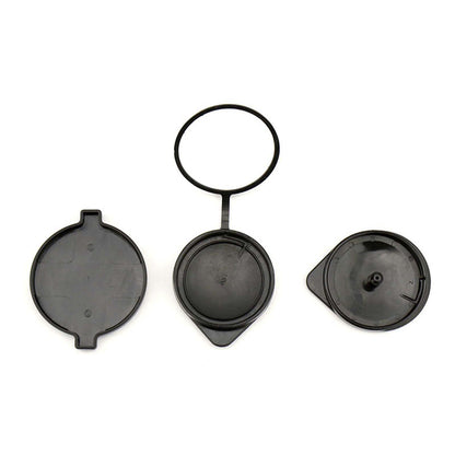 GrimmSpeed Engine Bay Reservoir Cap Set BLACK - 2002-2021 Subaru WRX/STI/FXT/OBXT/LGT