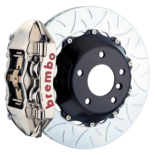 Brembo GT-R Systems 4 Piston Rear Big Brake Kit Nickel Plated Slotted Rotors - 2015-2017 Subaru WRX/STI Models without Electronic Parking Brake / BRZ 2013+ / Scion FR-S 2013-2016