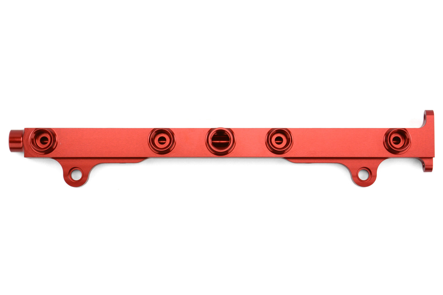 AMS Fuel Rail w/ Pulsation Damper Red - 2008-2015 Mitsubishi Evo X
