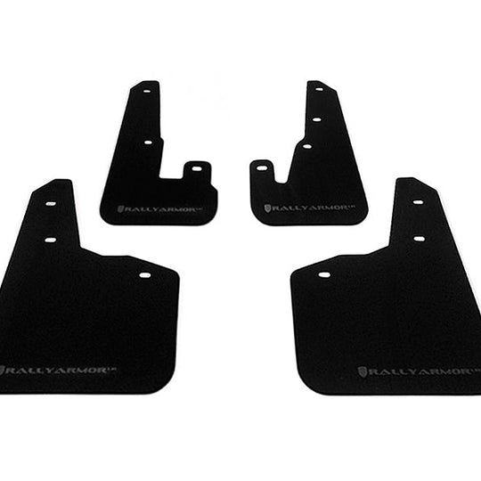Rally Armor UR Mudflaps Black Urethane Grey Logo - 2010-2014 Subaru Legacy