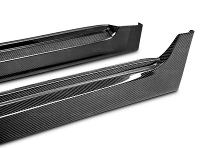 Seibon Carbon Fiber OE Style Side Skirts - 2011-2014 Subaru WRX / 2008-2014 STI