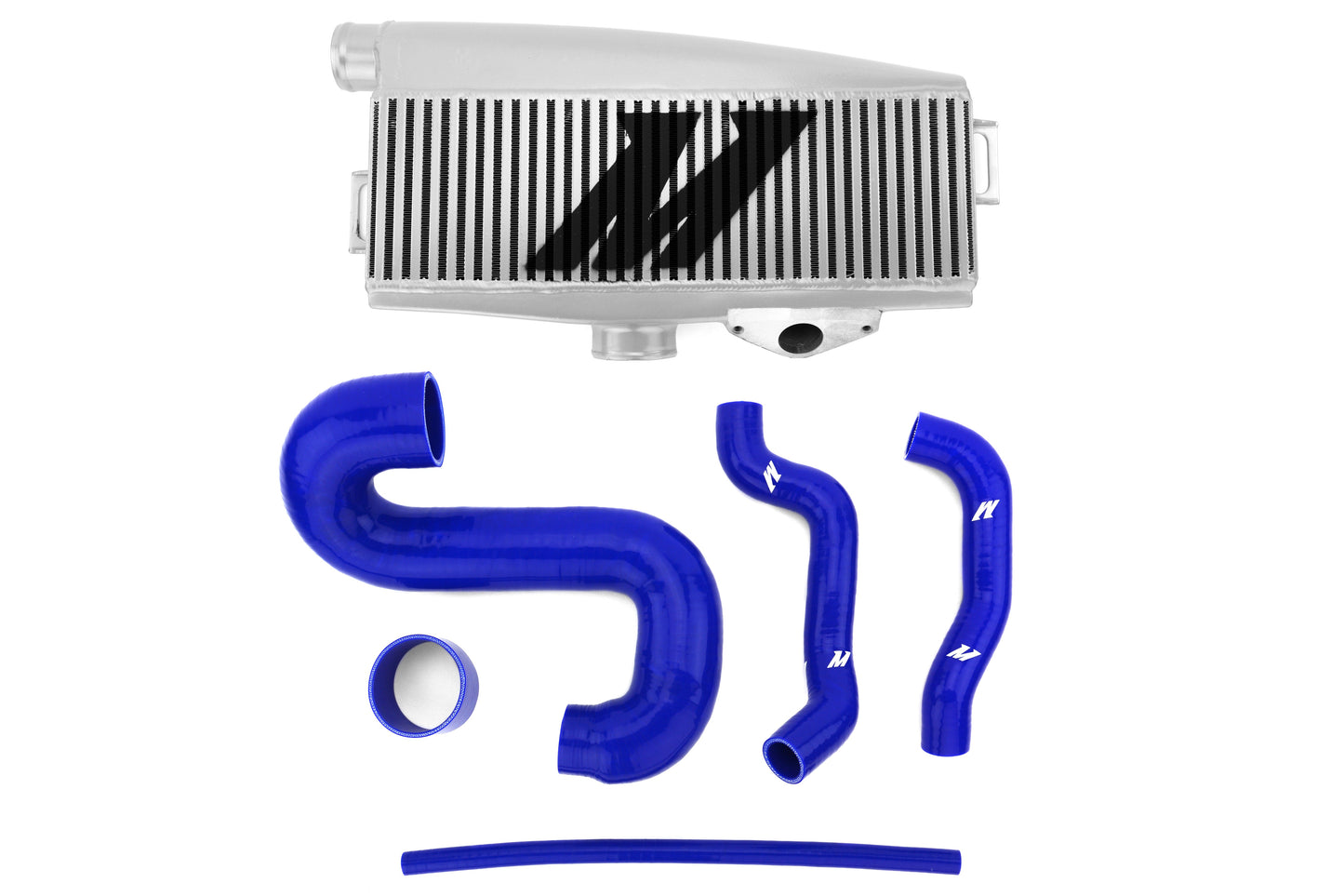 Mishimoto Silver Top Mount Intercooler w/ Blue Hoses - 2002-2007 Subaru WRX / 2004-2007 STI