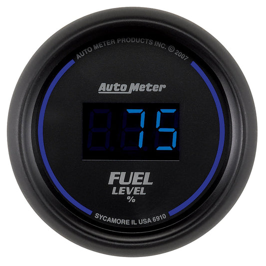 Autometer Cobalt Fuel Level Gauge Digital 52mm - Universal