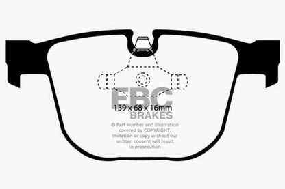 EBC 08-10 BMW M3 4.0 (E90) Ultimax2 Rear Brake Pads