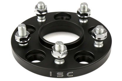 ISC Suspension Wheel Spacers 5x114.3 15mm Black Pair - Mitsubishi Models (inc. Evo X 2008+ / Evo 8/9 2003-2006)