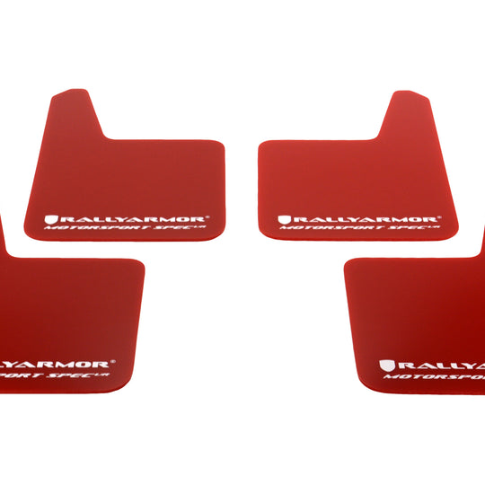 Rally Armor Universal MSpec Mudflap Red Urethane White Logo - Universal