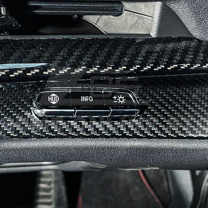 Corvette C8 DRY CARBON FIBER HUD Headlight Switch Button Panel Cover