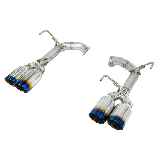 Remark Axle Back Exhaust w/ 4 Inch Double Wall Burnt Tips - 2015-2021 Subaru WRX / STI