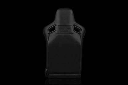 Braum Elite-X Series Sport Seats - Black Leatherette (Red Stitching) Pair - Universal