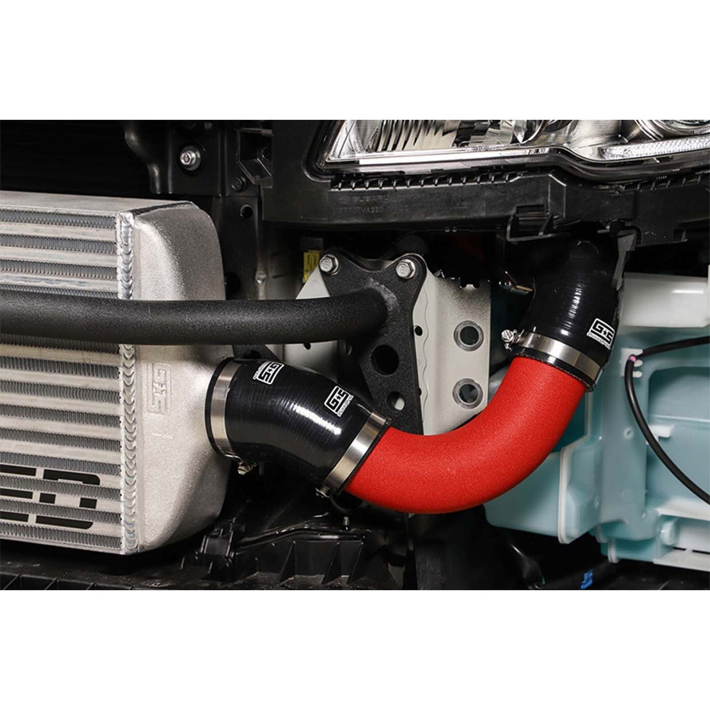 GrimmSpeed Front Mount Intercooler Kit Silver Core w/ Red Piping - 2015-2021 Subaru WRX