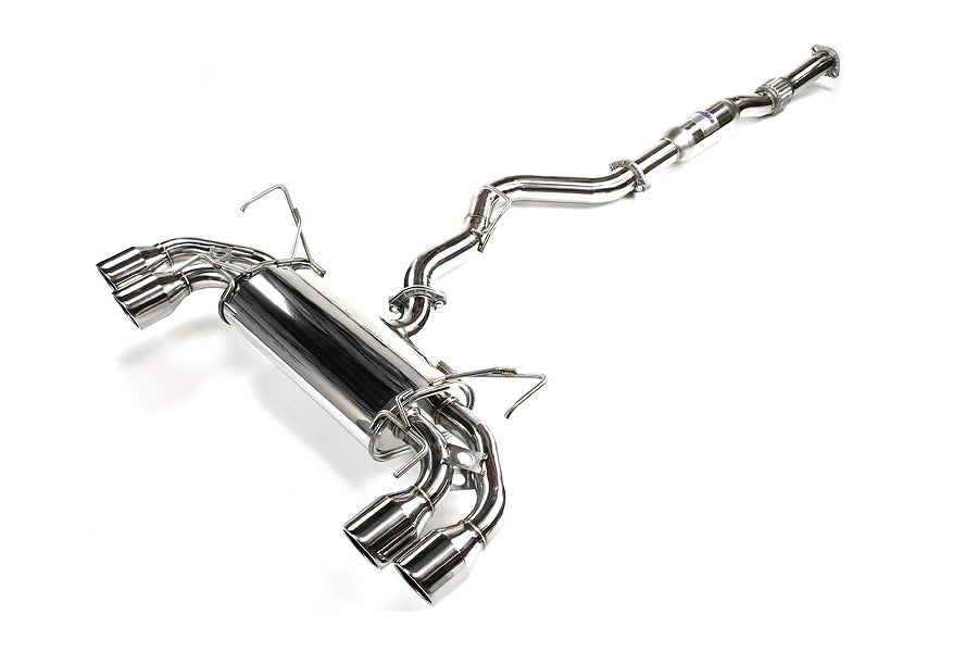 Invidia Q300 Quad Tipped Cat Back Exhaust - Stainless Steel Tips - 2008-2014 Subaru STI Hatchback / 2011-2014 WRX Hatchback