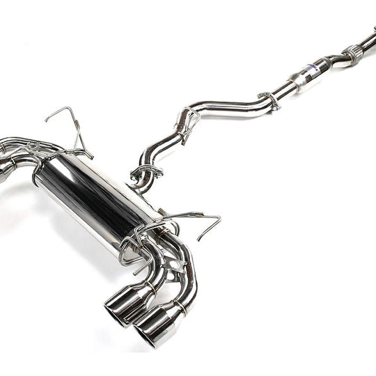 Invidia Q300 Quad Tipped Cat Back Exhaust - Stainless Steel Tips - 2008-2014 Subaru STI Hatchback / 2011-2014 WRX Hatchback