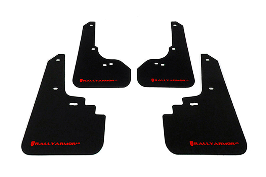 Rally Armor UR Mudflaps Black Urethane Red Logo - 2005-2009 Subaru Legacy / Outback