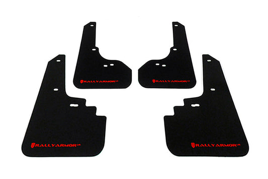 Rally Armor UR Mudflaps Black Urethane Red Logo - 2005-2009 Subaru Legacy / Outback