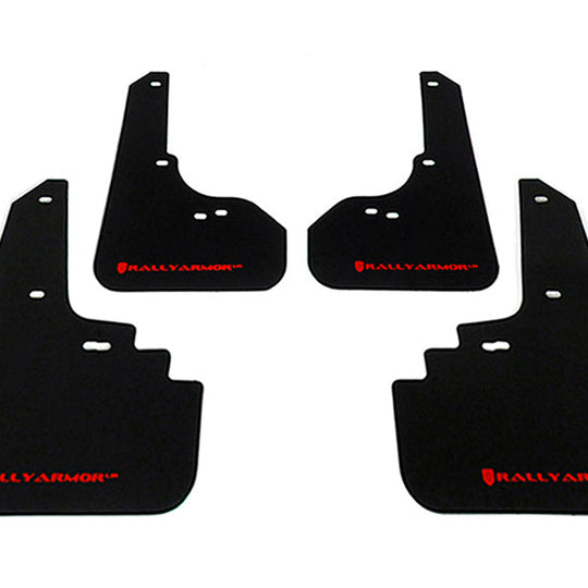 Rally Armor UR Mudflaps Black Urethane Red Logo - 2005-2009 Subaru Legacy / Outback