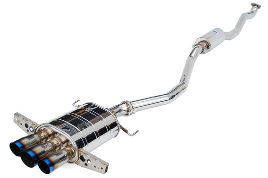Invidia Q300 Cat Back Exhaust w/ Titanium Burnt Tips - 2017-2019 Honda Civic Sport Hatchback
