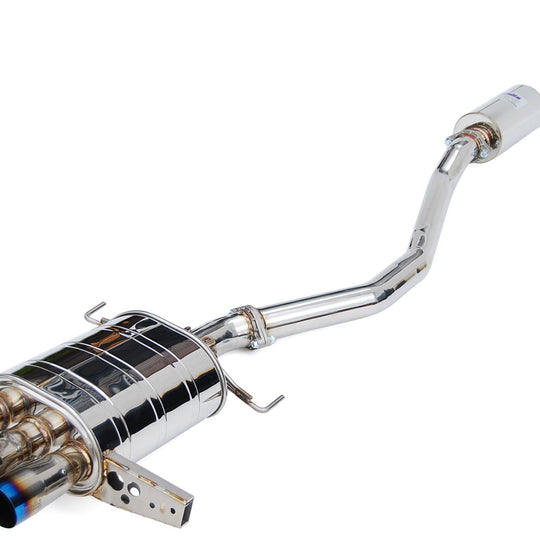 Invidia Q300 Cat Back Exhaust w/ Titanium Burnt Tips - 2017-2019 Honda Civic Sport Hatchback