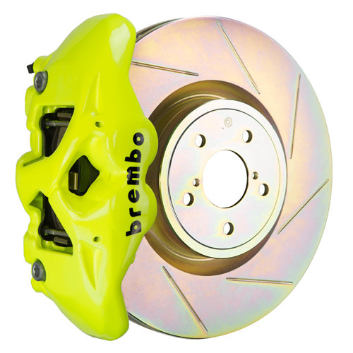Brembo GT Systems Monobloc 4 Piston 326mm Slotted Fluorescent Yellow - 2013-2021 Scion FR-S / Subaru BRZ / Toyota 86