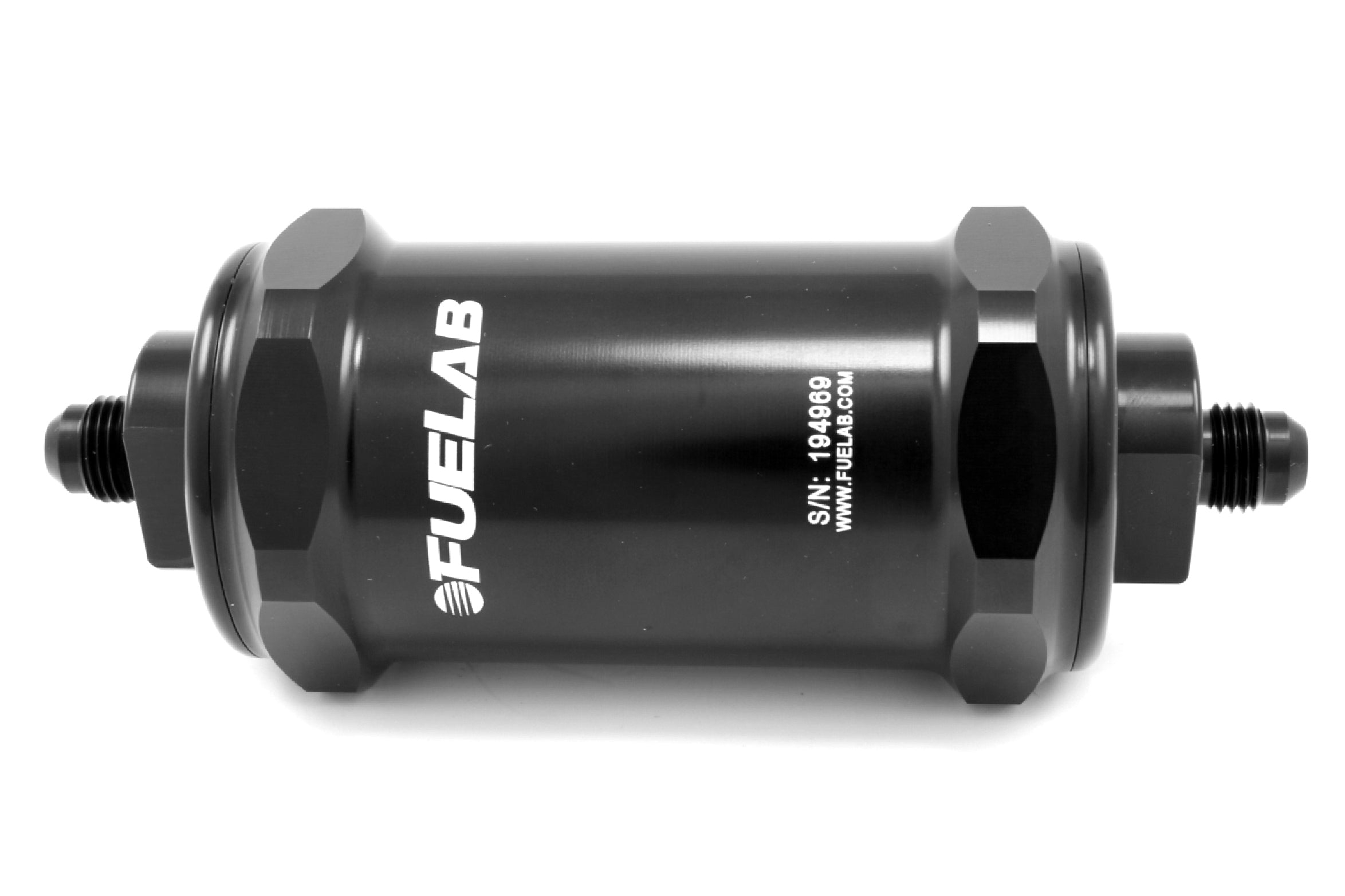 Fuelab Black- In-Line Fuel Filter Standard Length - Universal