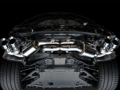 AWE Touring Edition Exhaust for C8 Corvette -- Chrome Silver Tips