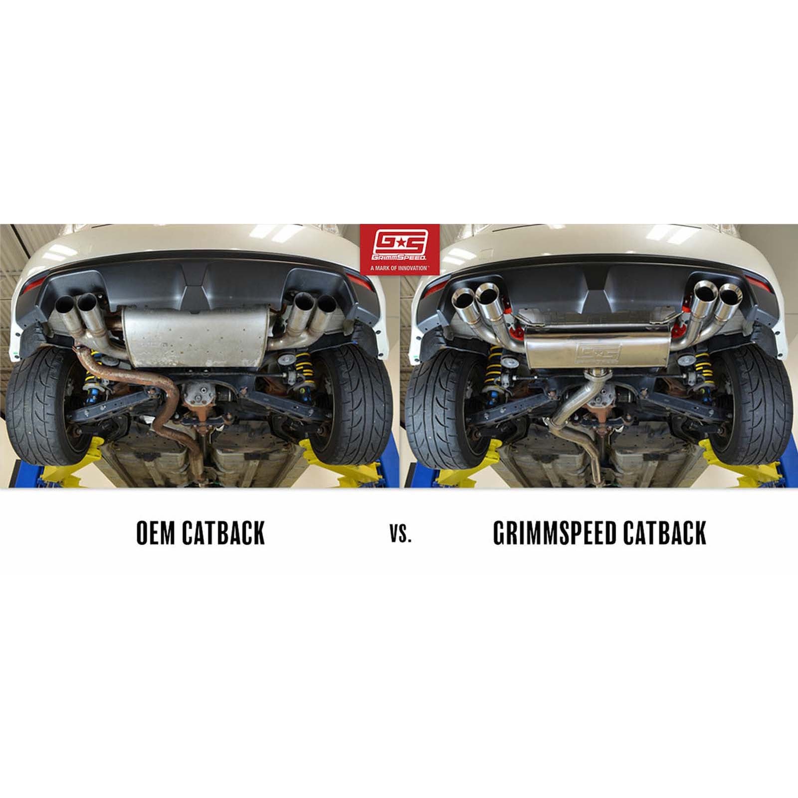 GrimmSpeed Catback Exhaust System Resonated - 2008-2014 Subaru WRX / STI Hatchback