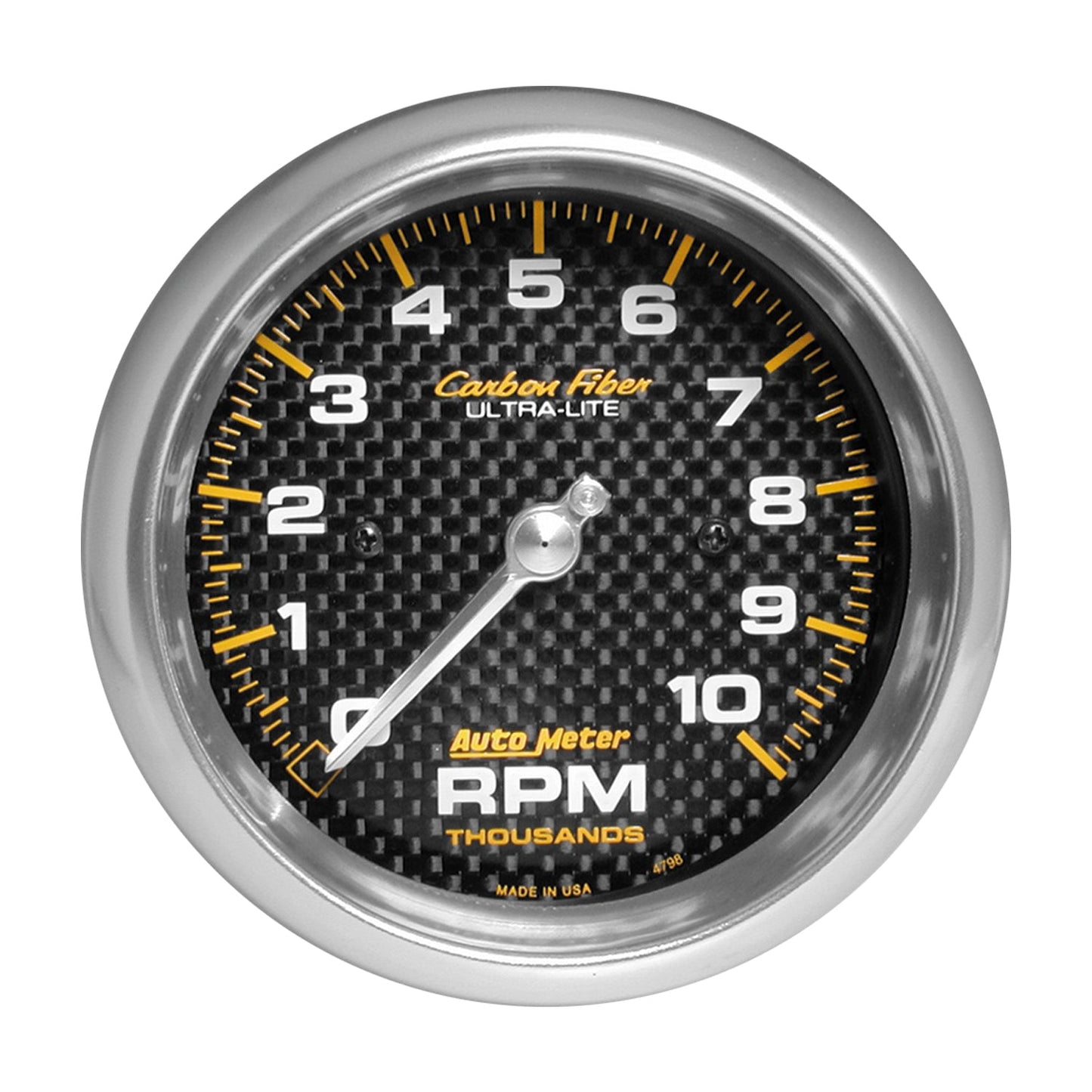 Autometer Carbon Fiber In-Dash Tachometer Gauge 3-3/8in - Universal