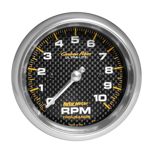 Autometer Carbon Fiber In-Dash Tachometer Gauge 3-3/8in - Universal