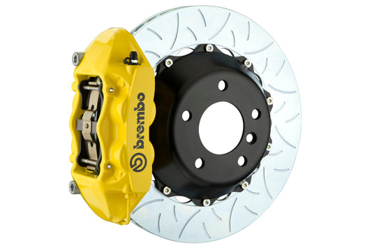 Brembo GT-R Systems 4 Piston Rear Big Brake Kit Yellow Slotted Rotors - 2015-2017 Subaru WRX/STI Models without Electronic Parking Brake / BRZ 2013+ / Scion FR-S 2013-2016