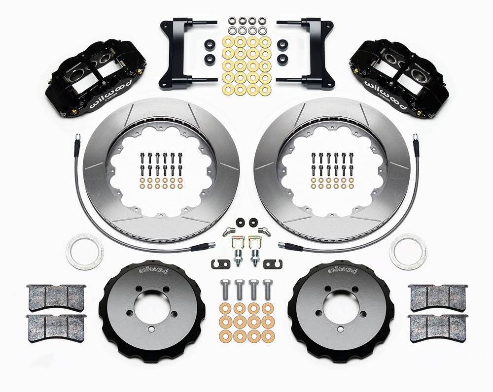 Wilwood FNSL6R 14in Front Kit Black - 2002-2021 Subaru WRX / 2004-2021 STI / 2003-2006 Baja / 1998-2013 Forester / 1994-2014 Impreza / 1994-2009 Legacy / 2000-2009 Outback
