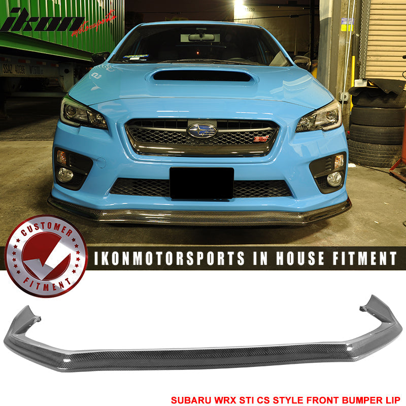 2015-2021 Subaru WRX STI CS Style Front Bumper Lip Real Carbon Fiber