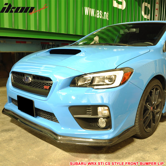 2015-2021 Subaru WRX STI CS Style Front Bumper Lip Real Carbon Fiber
