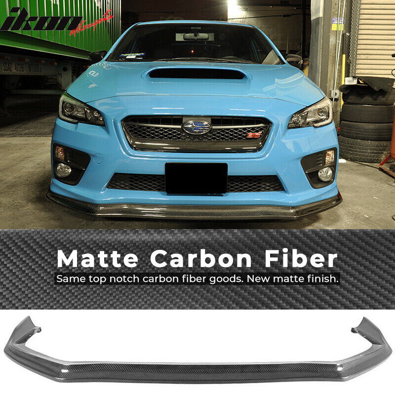 2015-2021 Subaru WRX STI CS Style Front Bumper Lip Real Carbon Fiber