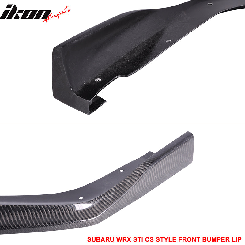 2015-2021 Subaru WRX STI CS Style Front Bumper Lip Real Carbon Fiber