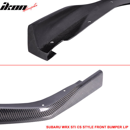 2015-2021 Subaru WRX STI CS Style Front Bumper Lip Real Carbon Fiber