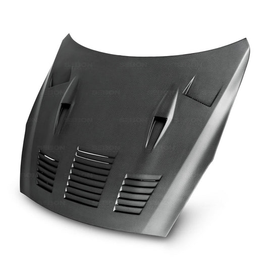 Seibon Dry Carbon Fiber GTII Style Hood - 2009-2015 Nissan GT-R