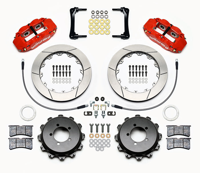 Wilwood FNSL4R 12.88in Rear Kit Red - 2008-2014 Subaru WRX