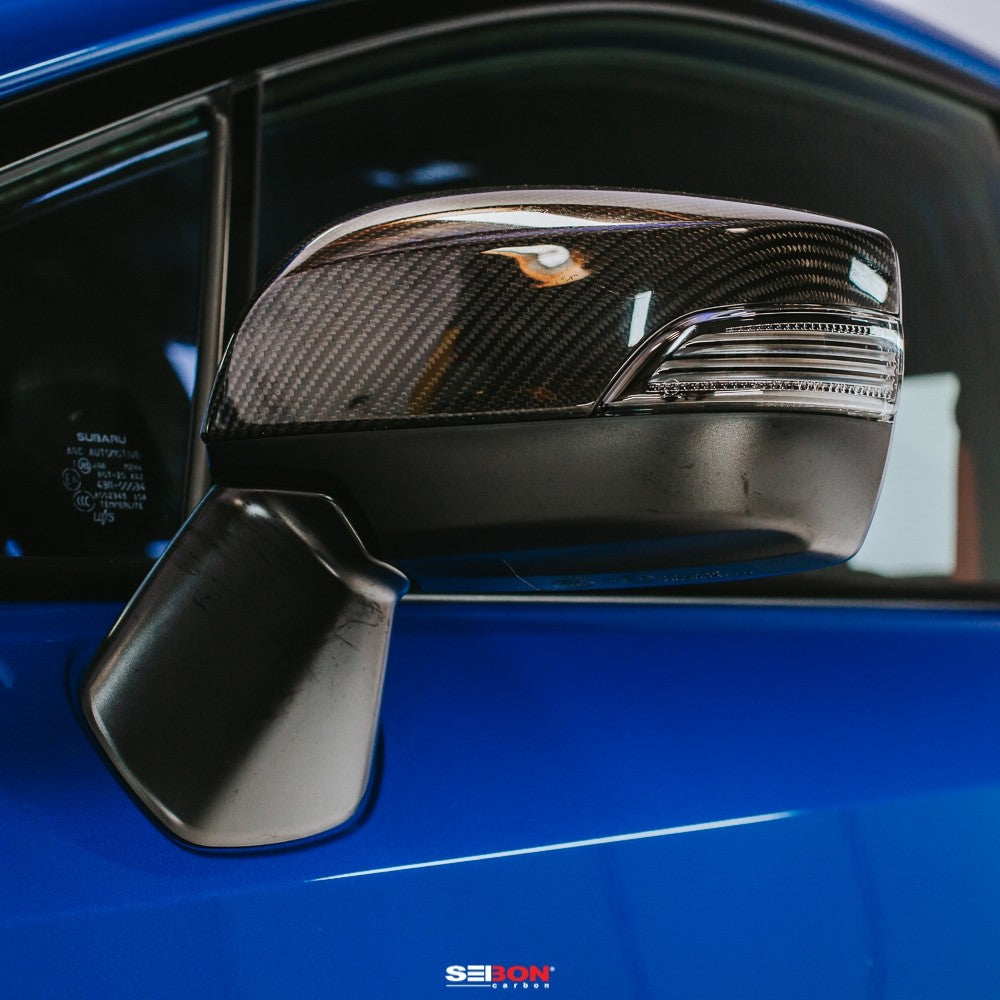 Seibon Carbon Fiber Mirror Covers - 2015-2021 Subaru WRX / STI