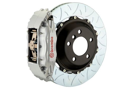 Brembo GT Systems 4 Piston Front Big Brake Kit Silver Slotted Rotors - 2008-2021 Subaru WRX