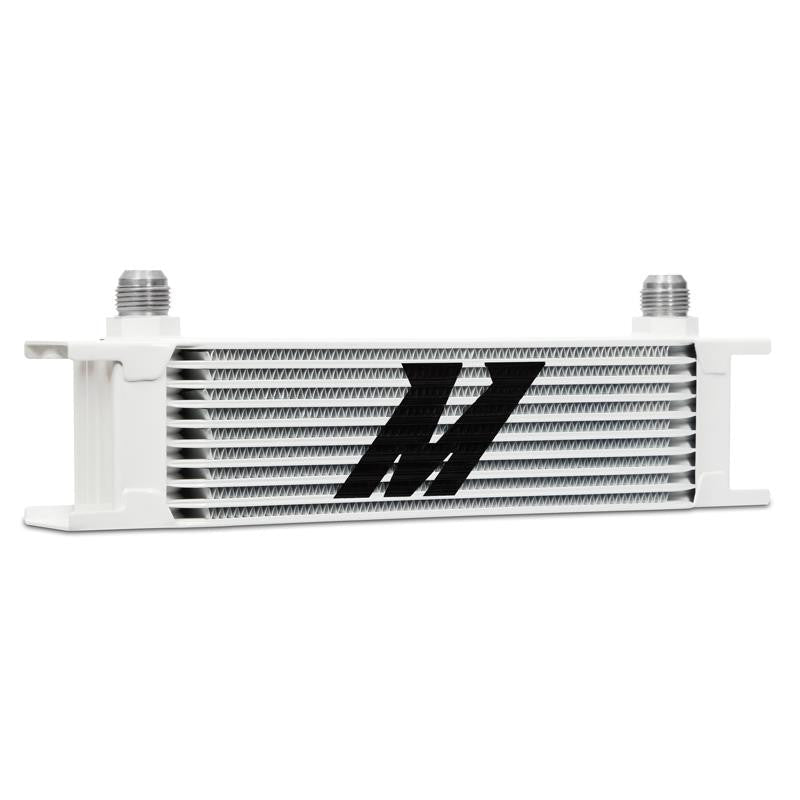 Mishimoto Universal 10 Row Oil Cooler White - Universal