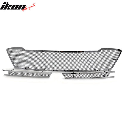 2016-2017 Chevrolet Camaro Front Upper + Lower Mesh Grille Insert 3PCS
