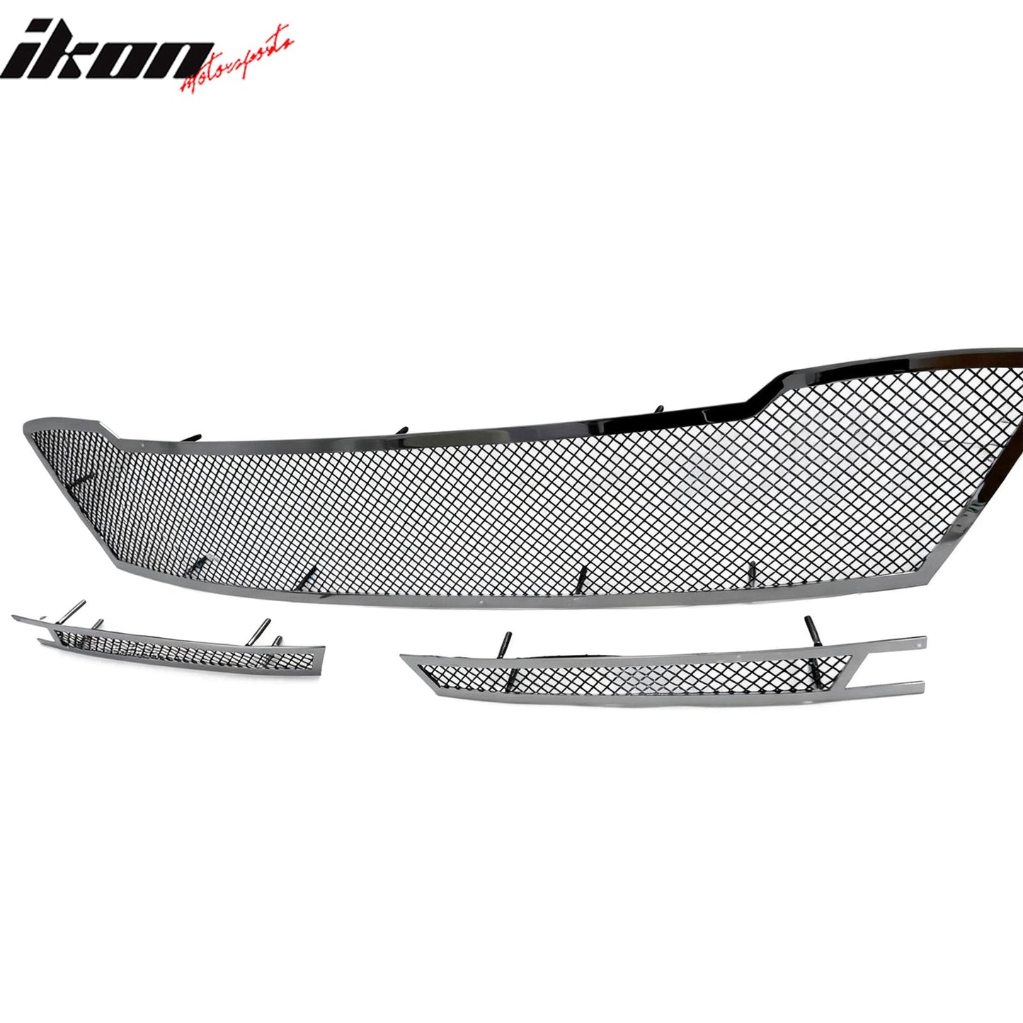 2016-2017 Chevrolet Camaro Front Upper + Lower Mesh Grille Insert 3PCS