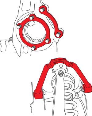 SPC Adjustable Upper Control Arm/Shim Kit (Pair) - 2003-2007 Infiniti G35 / 2003-2008 Nissan 350Z