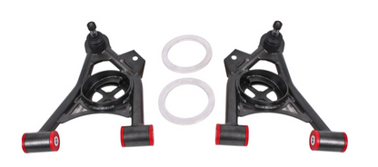 BMR 79-93 Mustang Fox Lower Control A-Arm Front w/ Spring Pocket/Tall Ball Joint - Black Hammertone